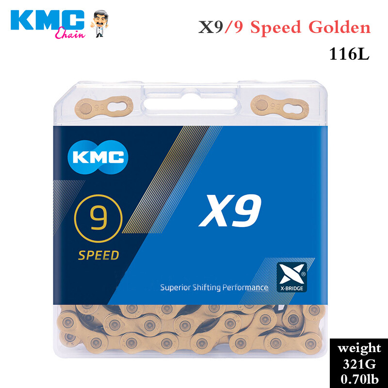 KMC 9 Speed Z9 X9 X9SL Bike Chain Retail Pack 116 Links fits Shimano SRAM Campy
