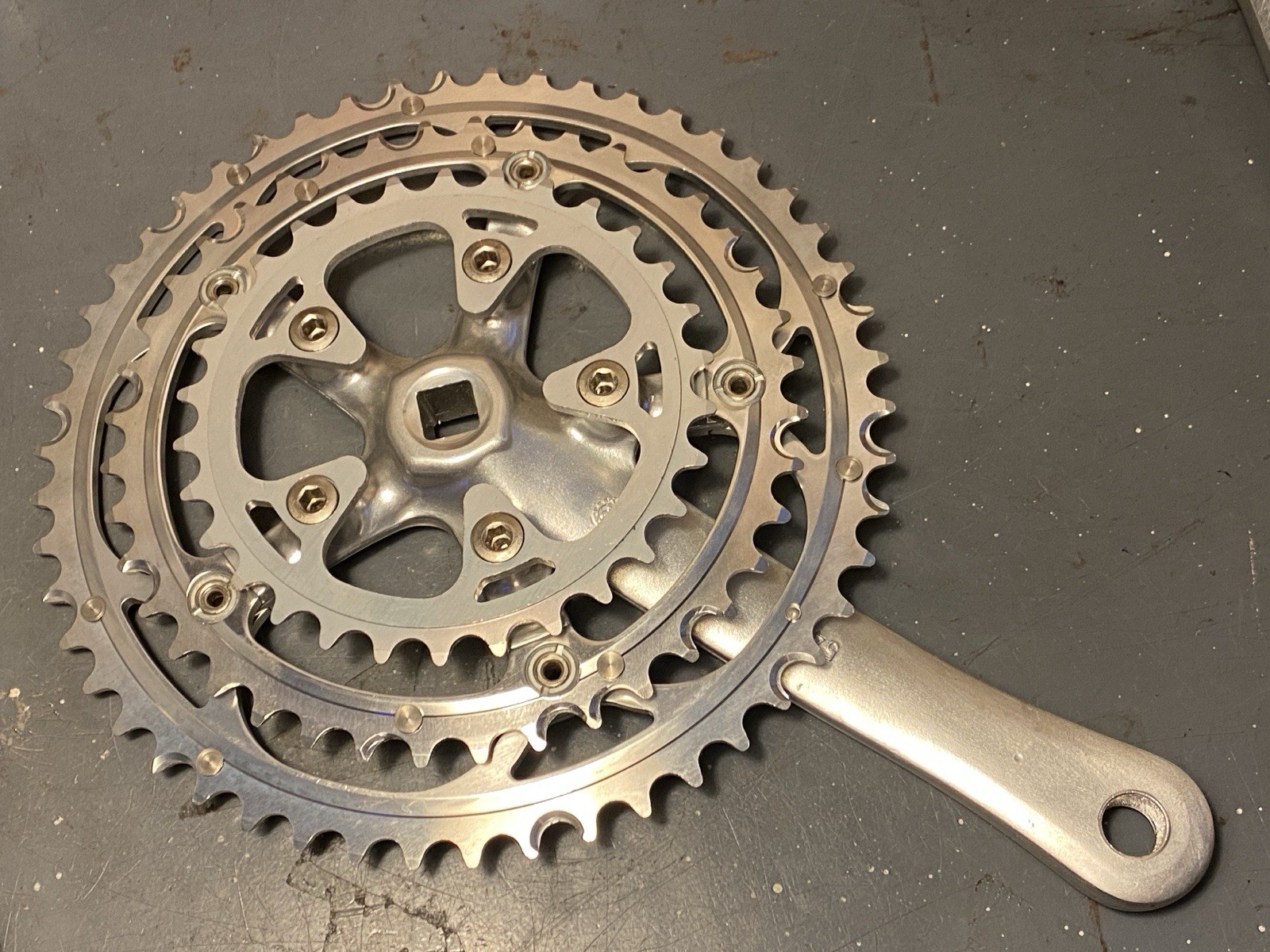 Vintage NOS Campagnolo Centaur Triple Crankset 9 Speed 175mm 50/40/30t