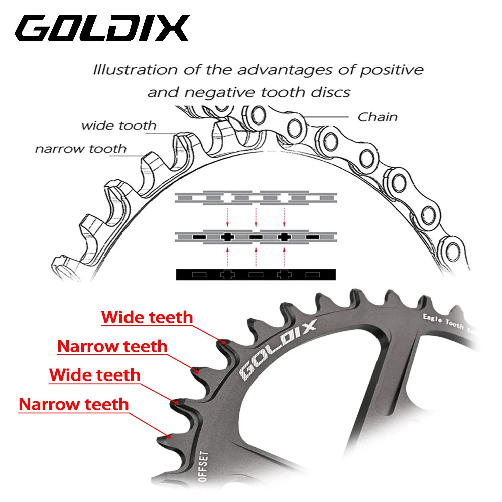 MTB Bicycle Chainring Narrow Wide Mountain Bike Chainwheel 30T 32T 34T 36T 38T f