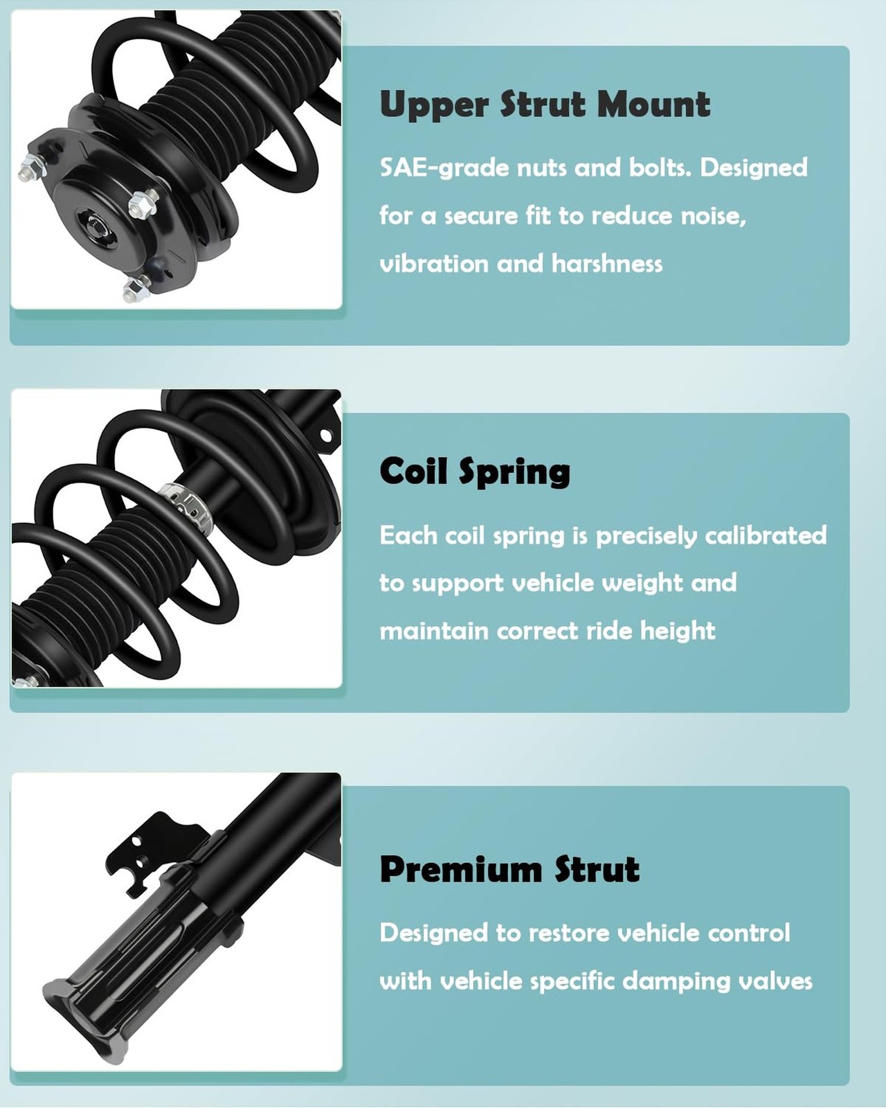 SCITOO Front Pair Strut & Spring Complete Assembly Compatible with 2008-2013 …