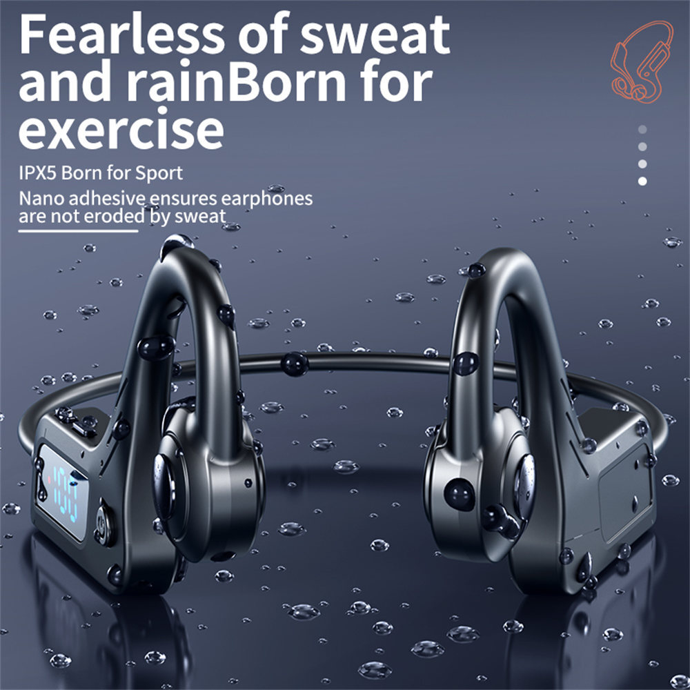 Sport Headset Wireless Bluetooth 5.3 Earbuds Ear Bone Conduction Headphones