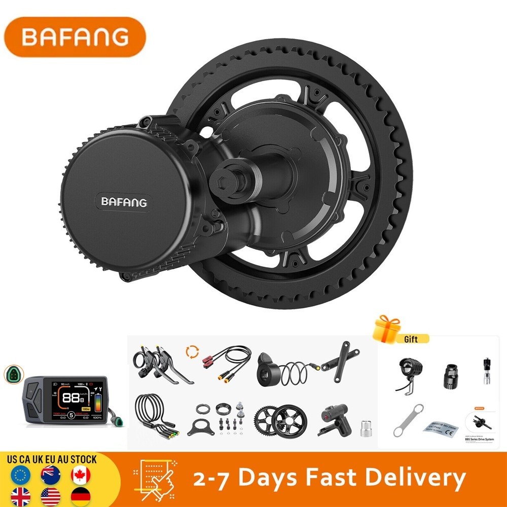 48V750W BAFANG Electric Bicycle Conversion Kits BBS02B DIY Mid Drive Motor+EKD01