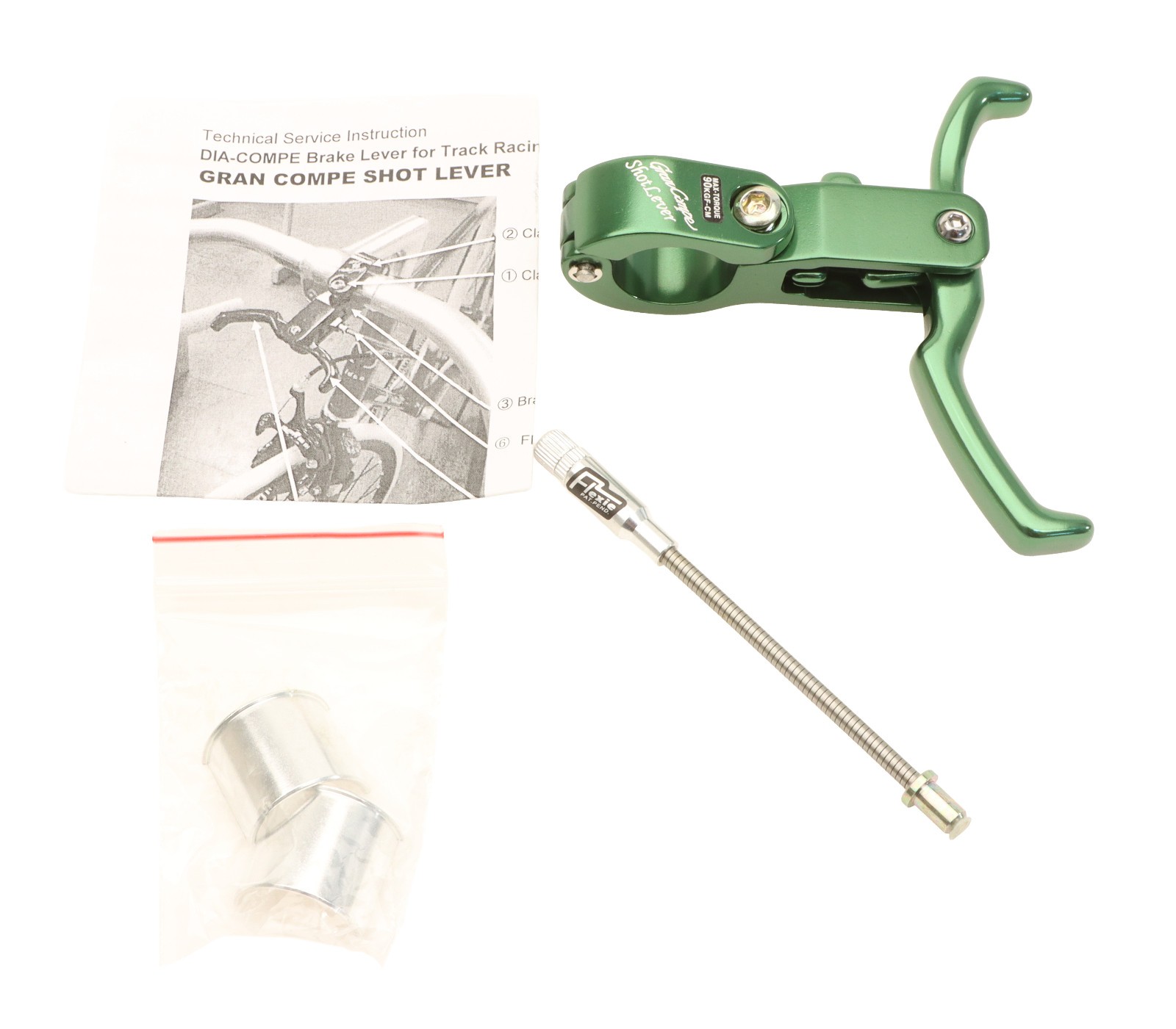 Dia-Compe Gran Compe Shot Lever 25.4mm & 22.2mm Clamp Green Dual Pull NEW NOS