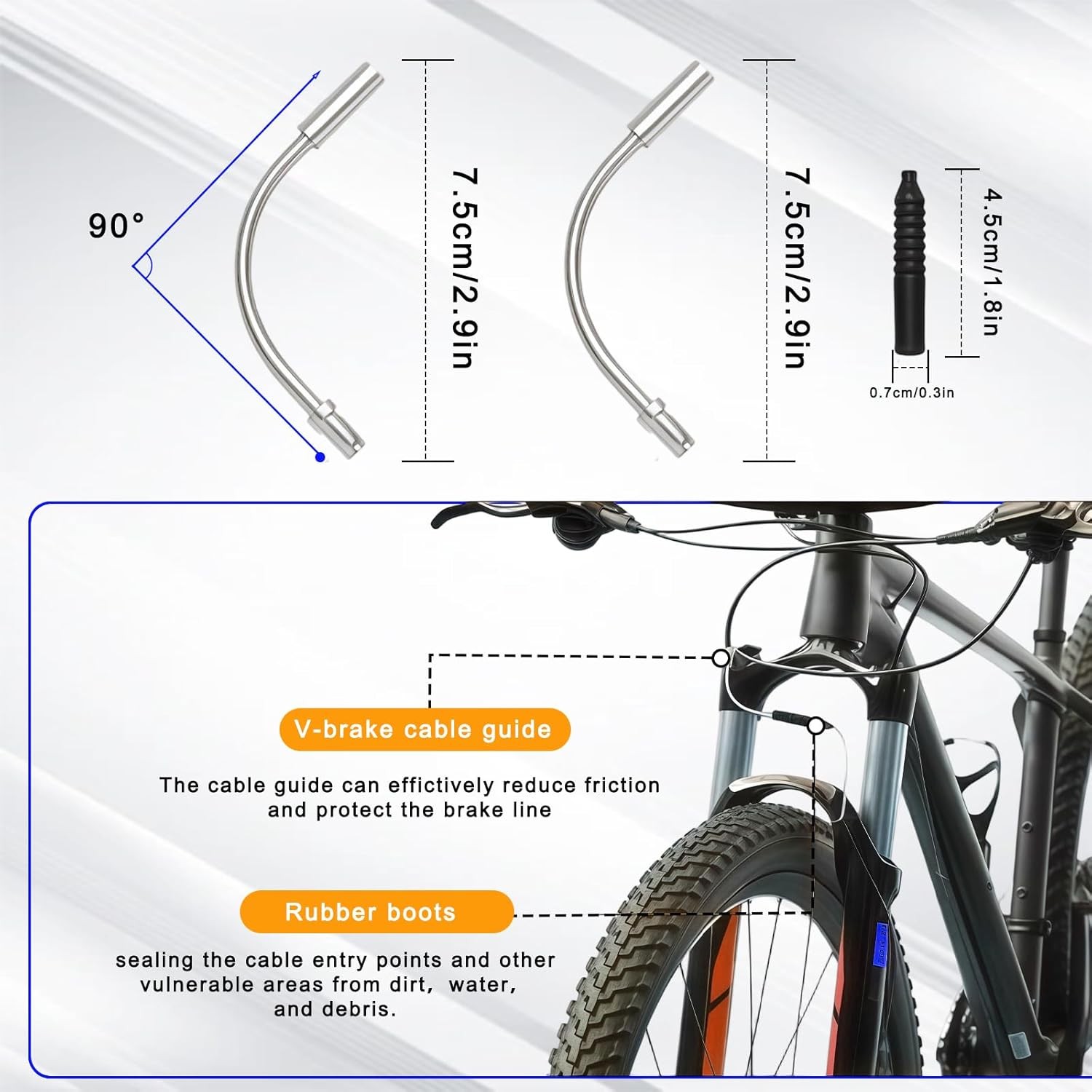 Stainless Steel Wire Cutter Bike Brake and Shifter Derailleur Cable Housing Kit,