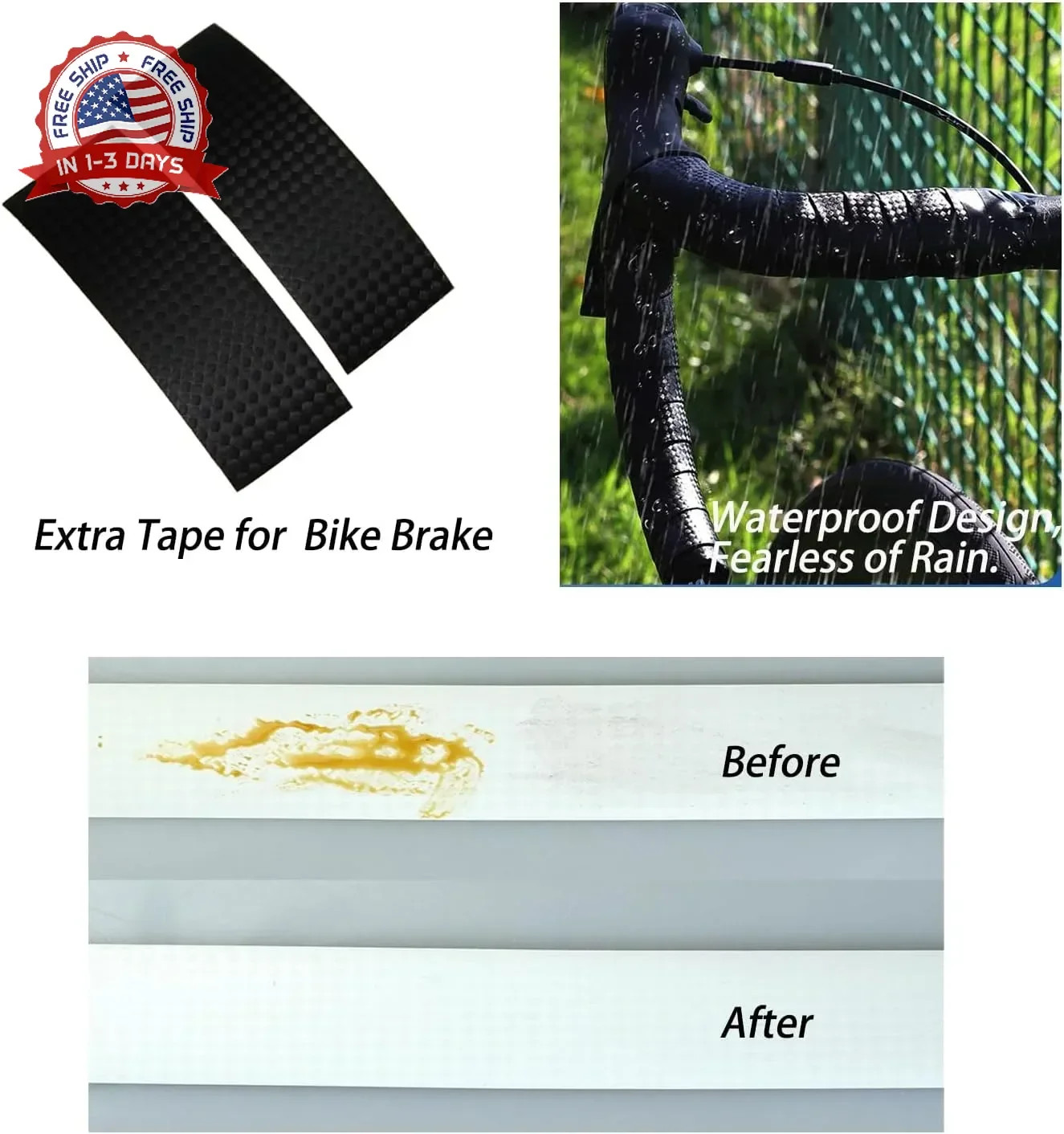 KINGOU Carbon Fiber PU Leather Road Bike Handlebar Tape Bar Tapes – 2PCS Per Set