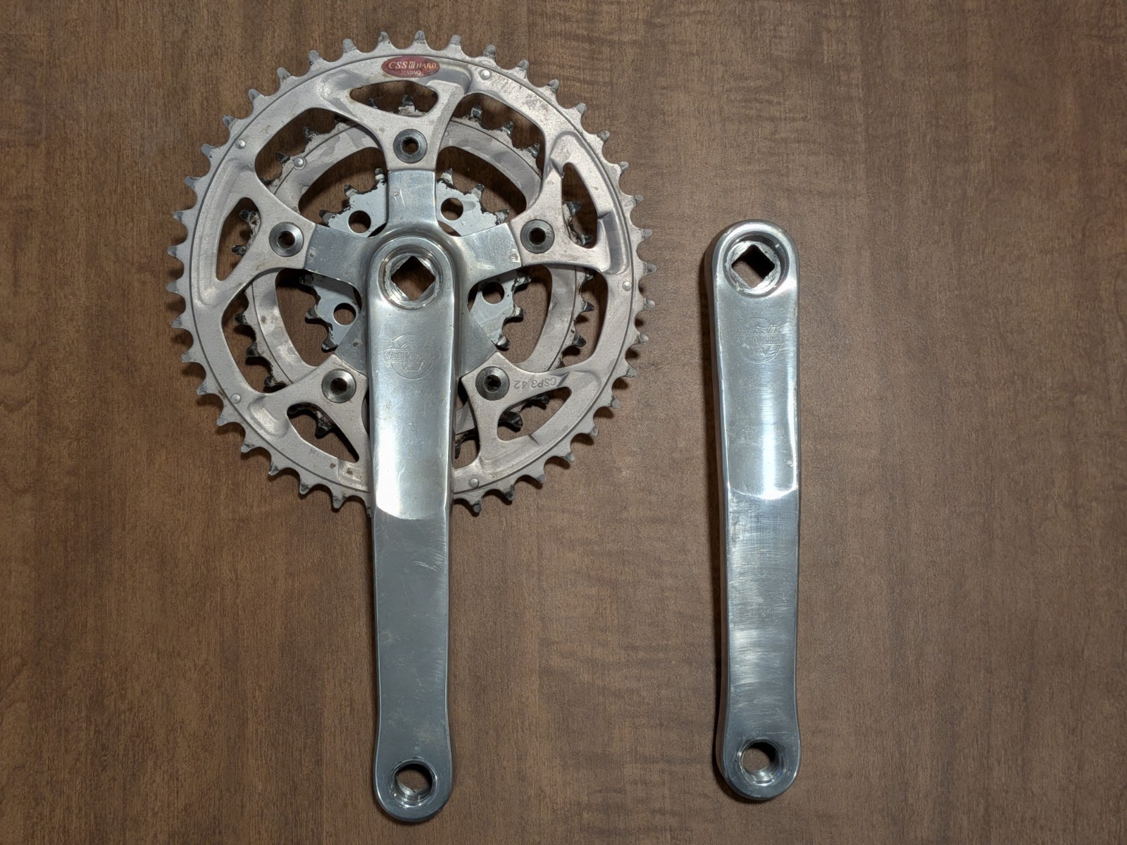 Vintage White industries By Sugino Crankset Square Taper Cranks 42/32/20