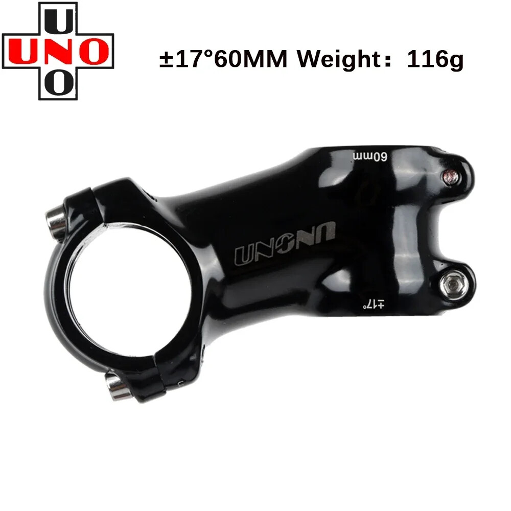UNO Black Stem Bike Ultralight 7 17 35 Degree MTB Road Stem Fork 28.6 31.8mm