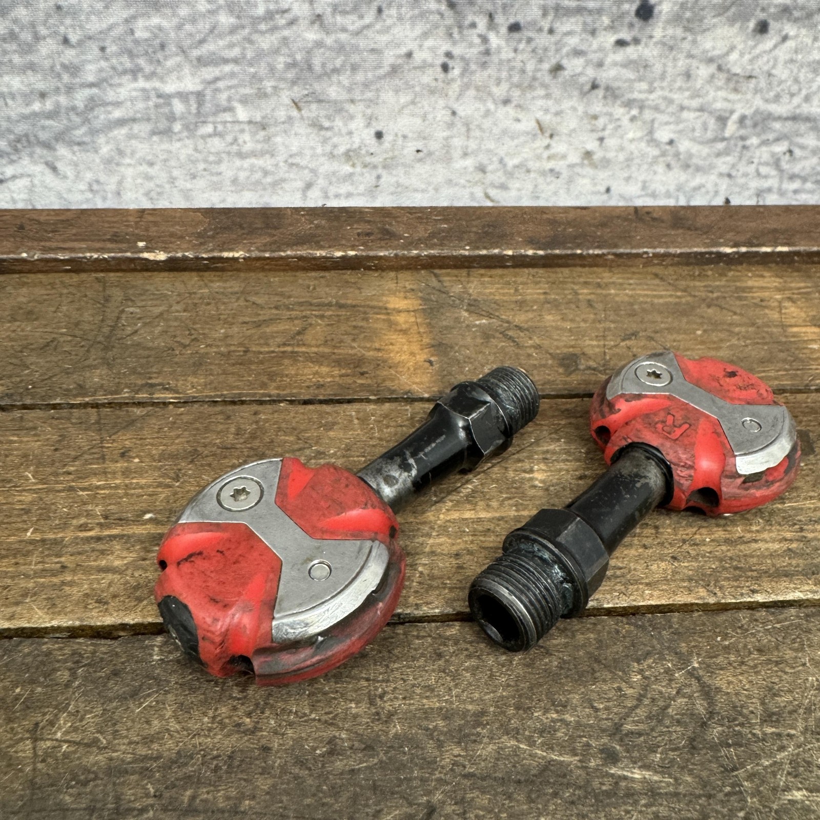 Speedplay Clipless Road Bike Pedals 9/16 Red OrangePair 220g Steel Lollipop