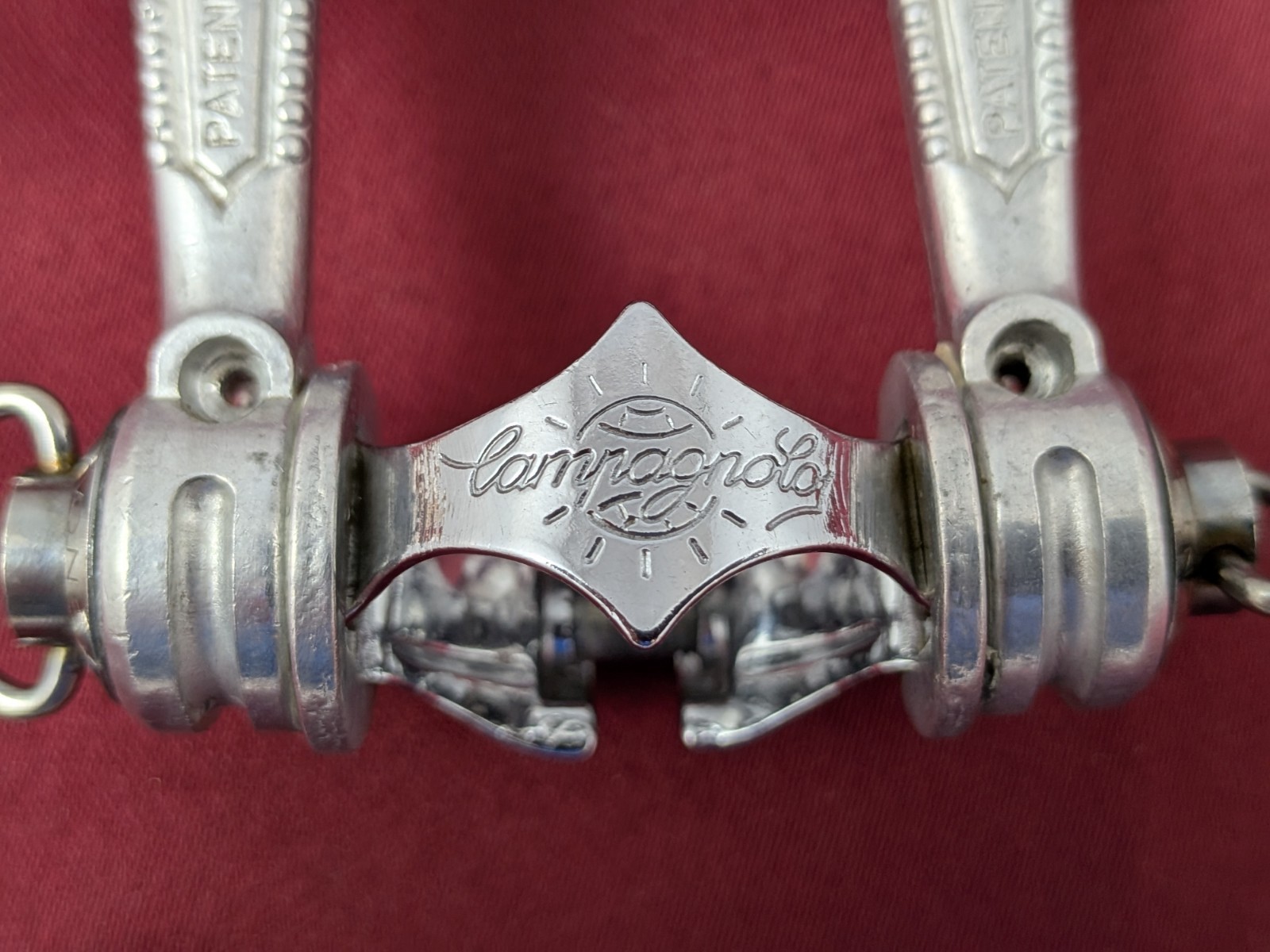 Campagnolo Record Downtube Shifter Set 1970s Clamp-On Alloy/Steel 28.6mm Clamp