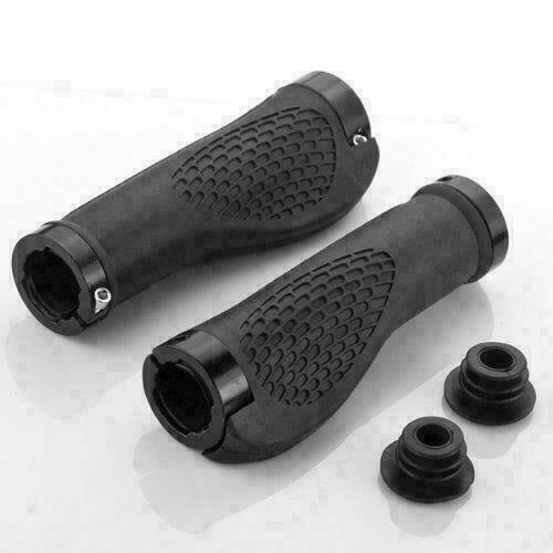 Ergonomic Rubber MTB Mountain Bike Bicycle Handlebar Grips Cycling Lock-On Ends