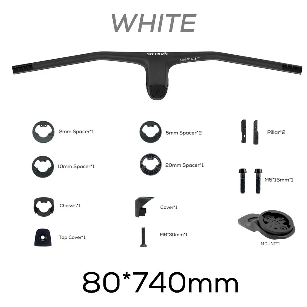 740MM -40 Degrees Full Carbon Fibre Integrated Cockpit MTB Handlebar Accessories