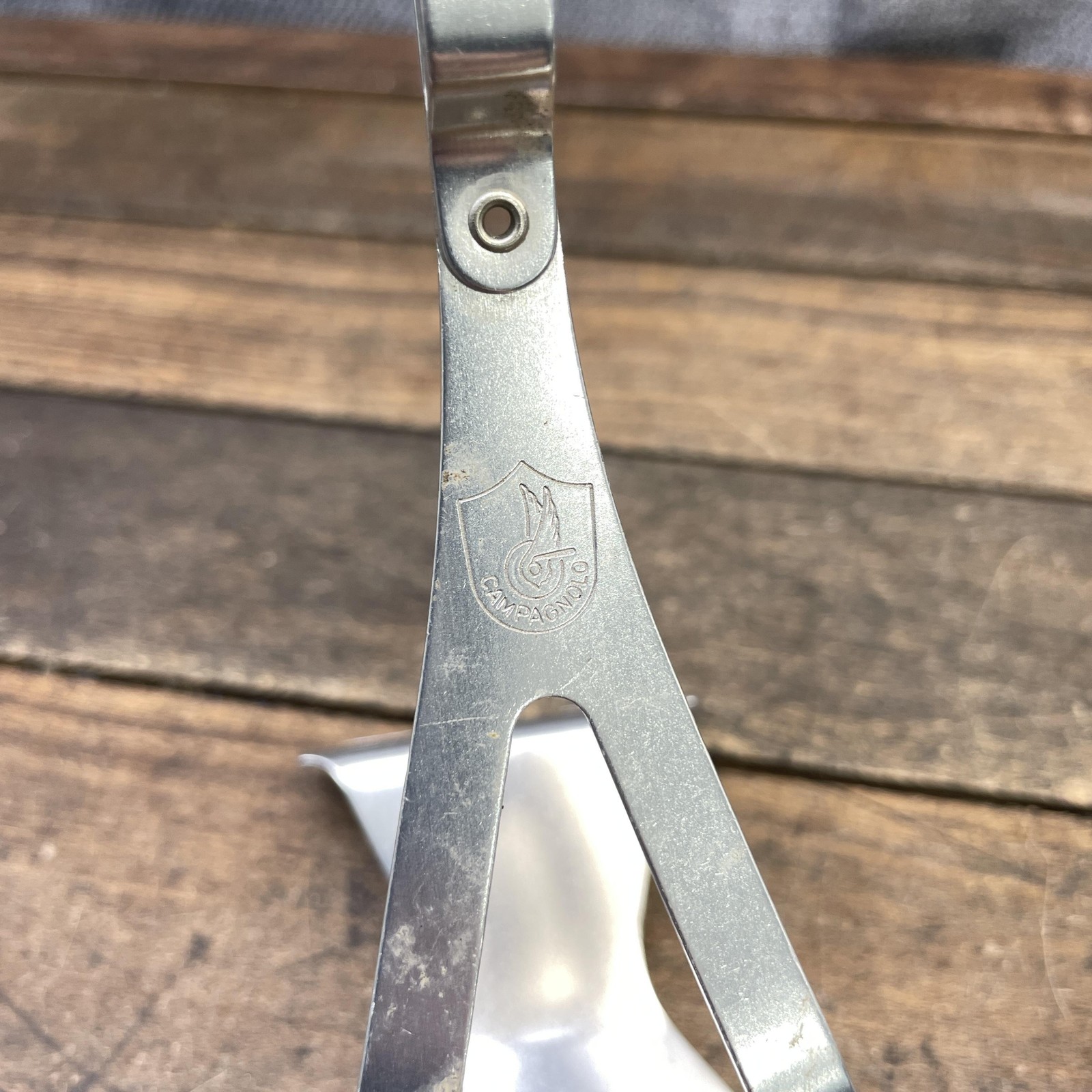 Vintage Campagnolo Toe Clip Set Silver Alloy Road Track Bike Fits Record Pedals