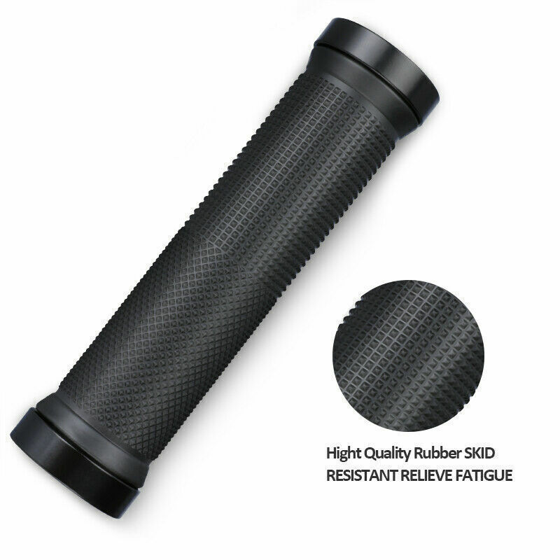 Ergonomic Rubber Bicycle Handlebar MTB Mountain Bike Grips Cycling Lock-On Ends