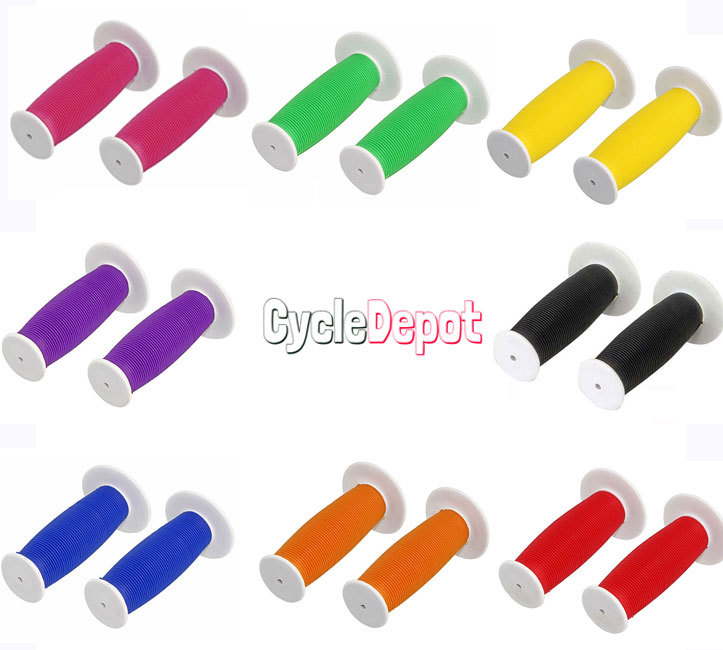 NEW!!Two-Tone Bicycle Mushroom Handlebar GRIPS Cruiser Kids Bike ALL COLORS