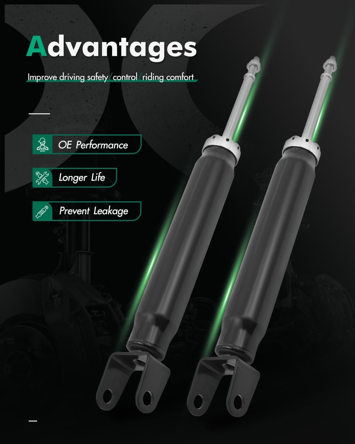 SCITOO Rear (2 Pcs) Shocks for Dodge, Shocks Absorbers Fits 2011-2018 for Dodge