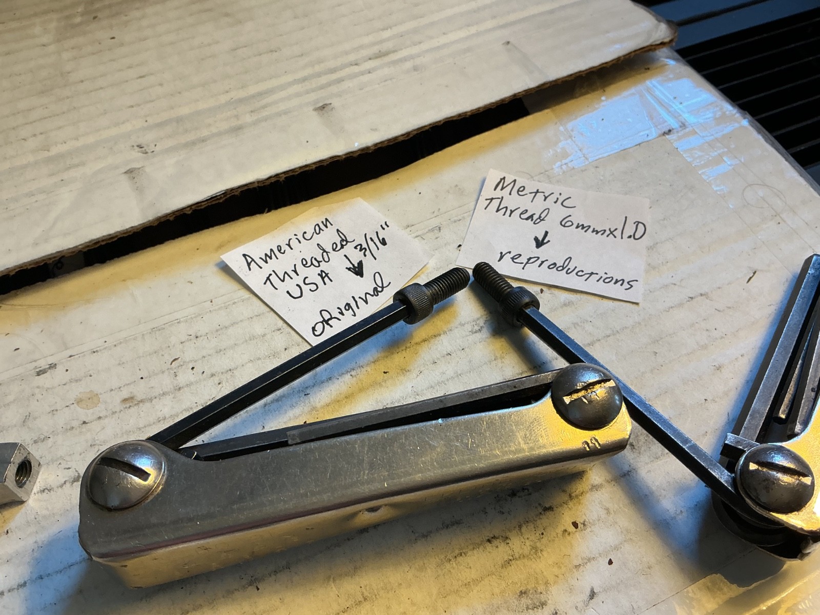 DK seat-clamp (removed from ‘85 Kuwahara Lightning) 25.4mm. Original bolts