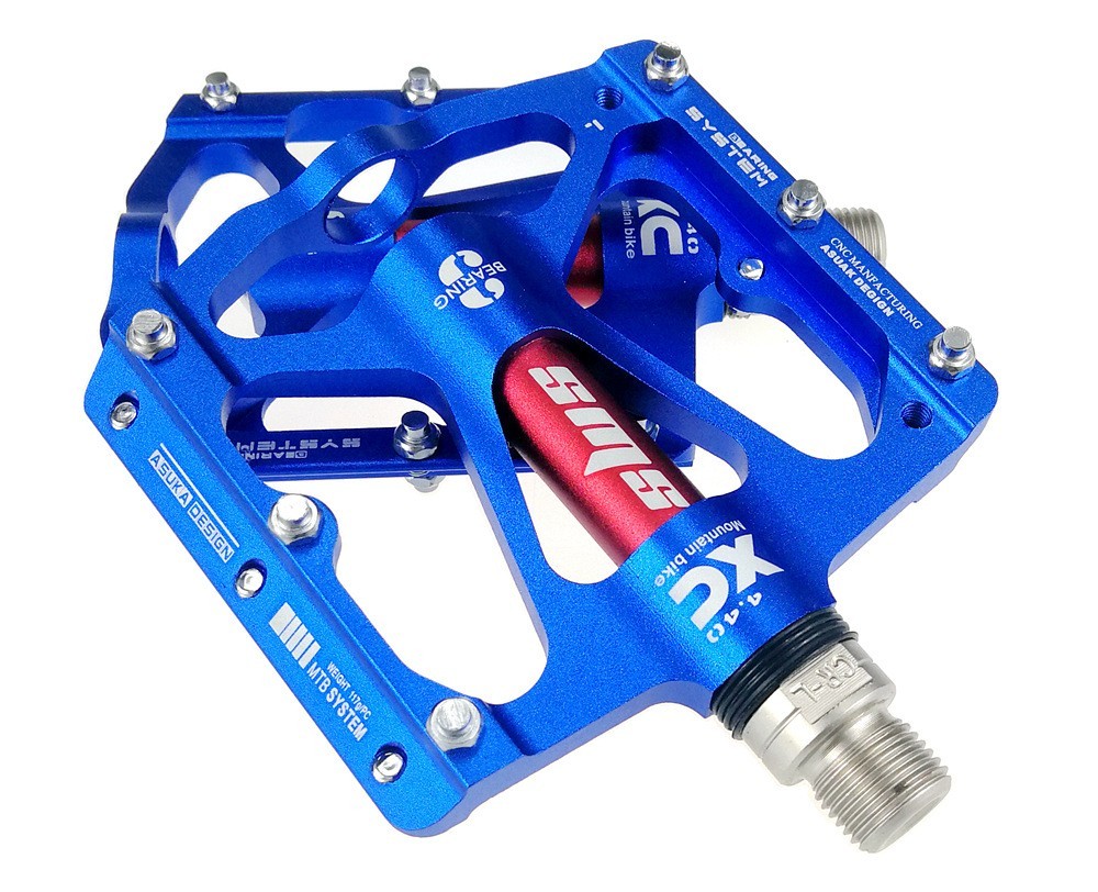 MTB Bicycle Flat Pedals Mountain Bike Non-slip Pedal Aluminum Sealed 3 Bearing