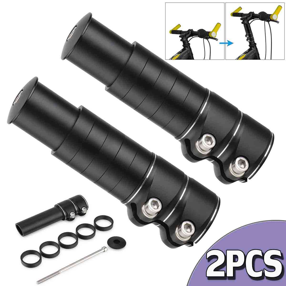 2x Mountain Bike Handlebar Extender Adaptor Tube Front Fork Stem Riser Extension