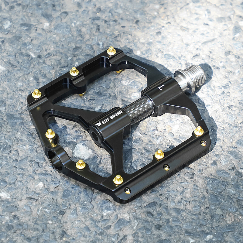 WEST BIKING Aluminum Bicycle Pedals Carbon Fiber Axle 3 Bearing Bike Pedals