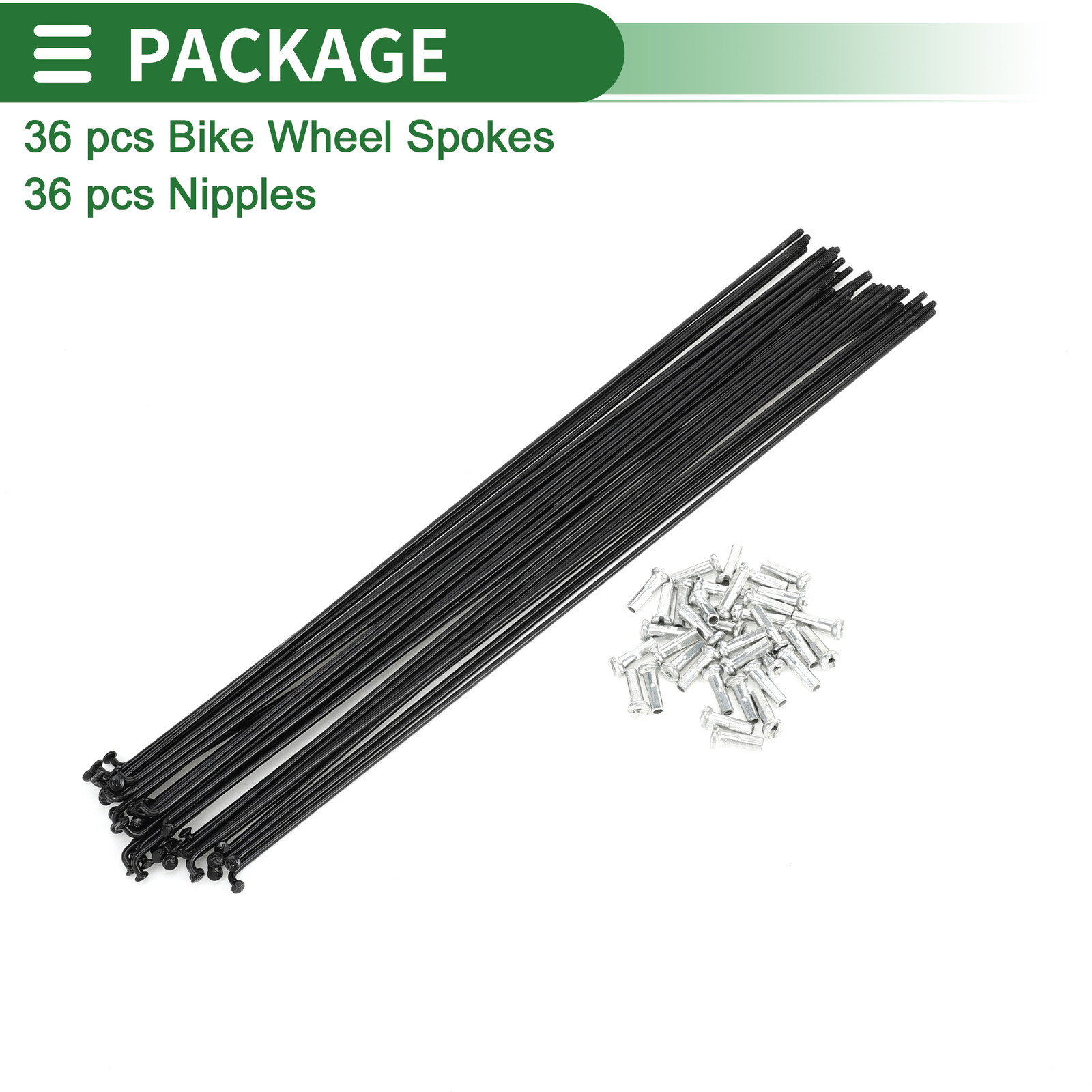 Universal Piece of 36 Bicycle Spokes Bike Wheel Spokes 14G 280mm/11.02″ Length