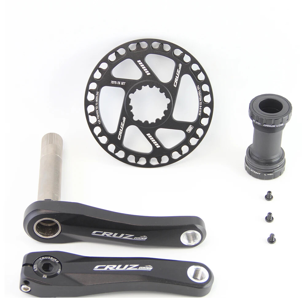 Kid MTB Bicycle Cranksets 89-150mm Hollow Crank with 25-44T Single ChainWheel