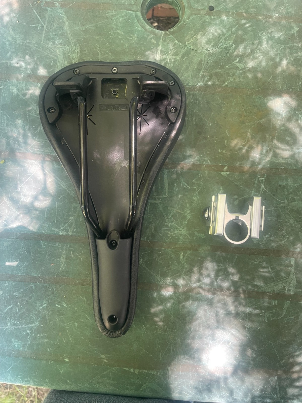 Standard Brompton Folding Bike Saddle & Silver Penta Clip