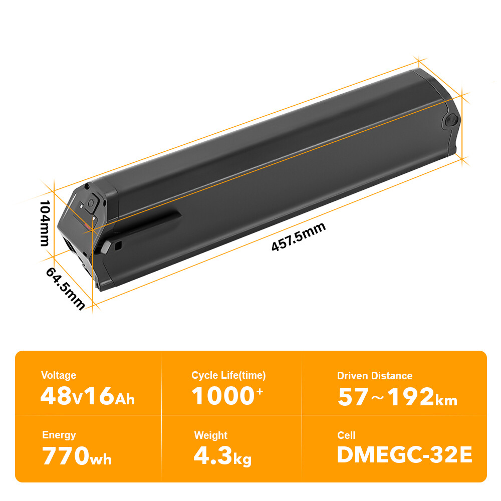 48V 12.8Ah 16Ah Ebike Replacement Battery for Aventon Pace 500 Electric Bike