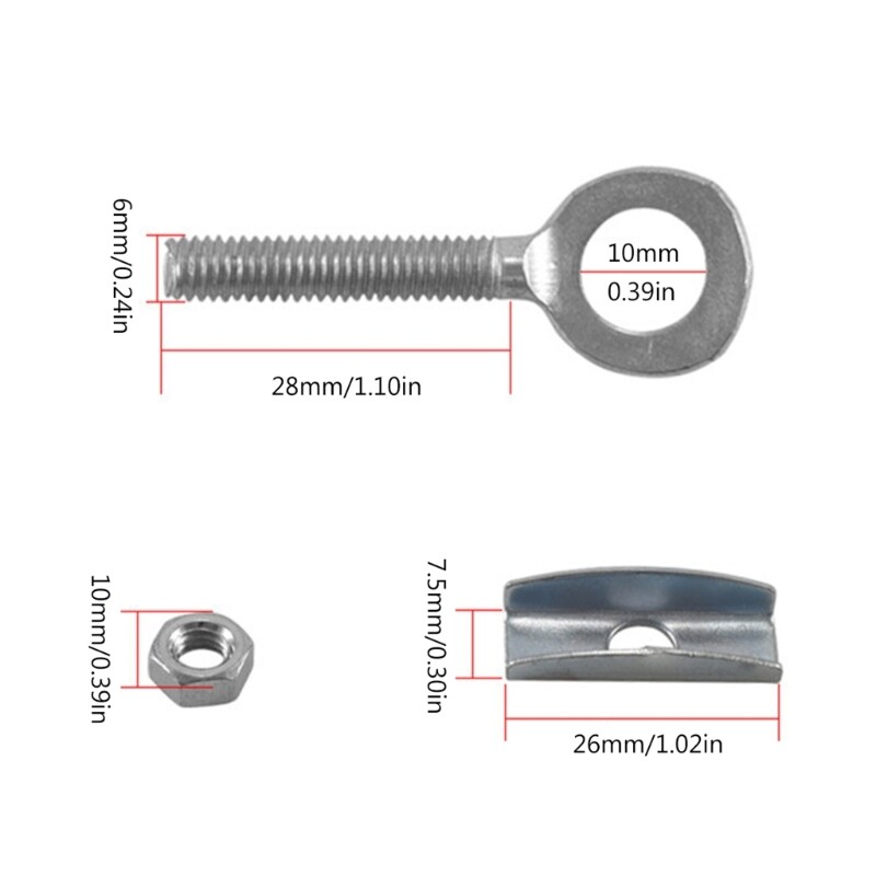 10 Pcs Bicycles Chain Adjuster High Carbon Steel Bolts Bike Chain Tensioner