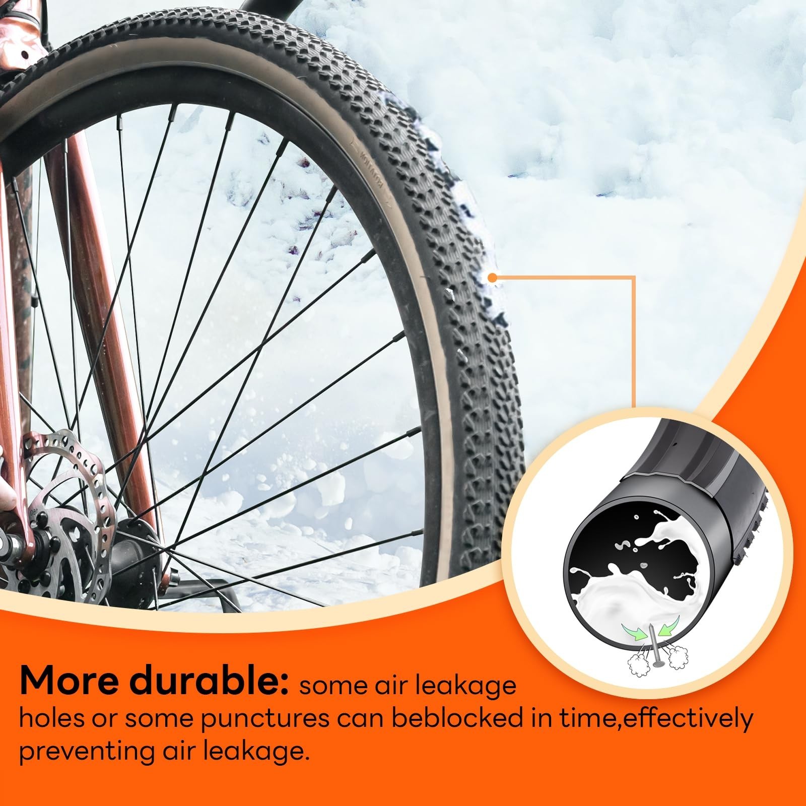 2-PCS 28″/29″ Self Sealing Bike Tubes AV32mm 29×2.125/2.2/2.25/2.3/2.35/2.4 S…