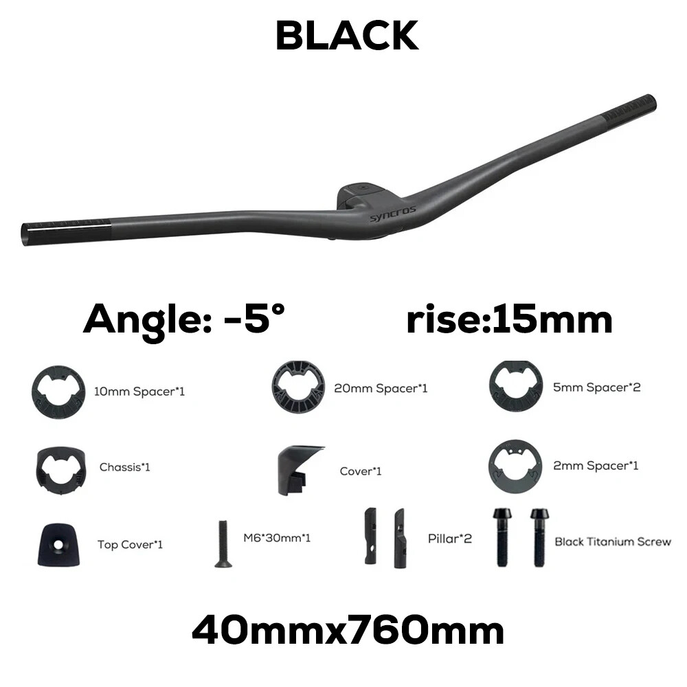 4°/5° Rise 15mm/25mm Full Carbon Fiber MTB Bicycle Integrated Cockpit Handlebar