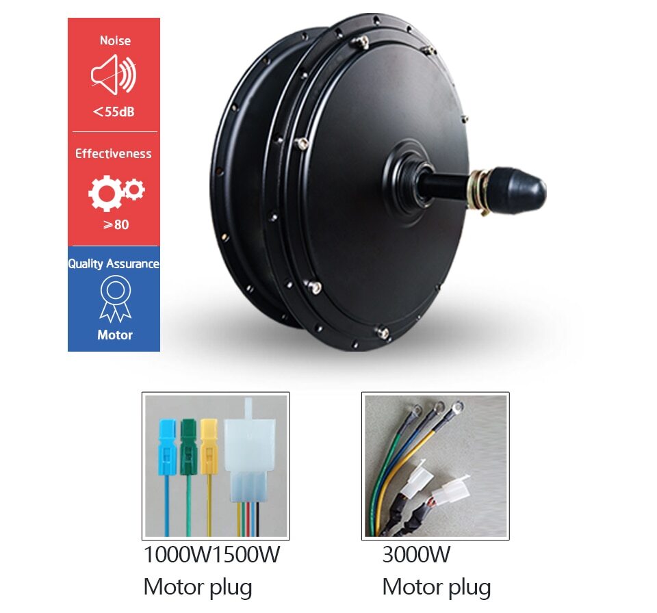 Fat Tire Bicycle 48V 1000W 1500W 72V 3000W Snow Ebike Brushless Gearless Motor