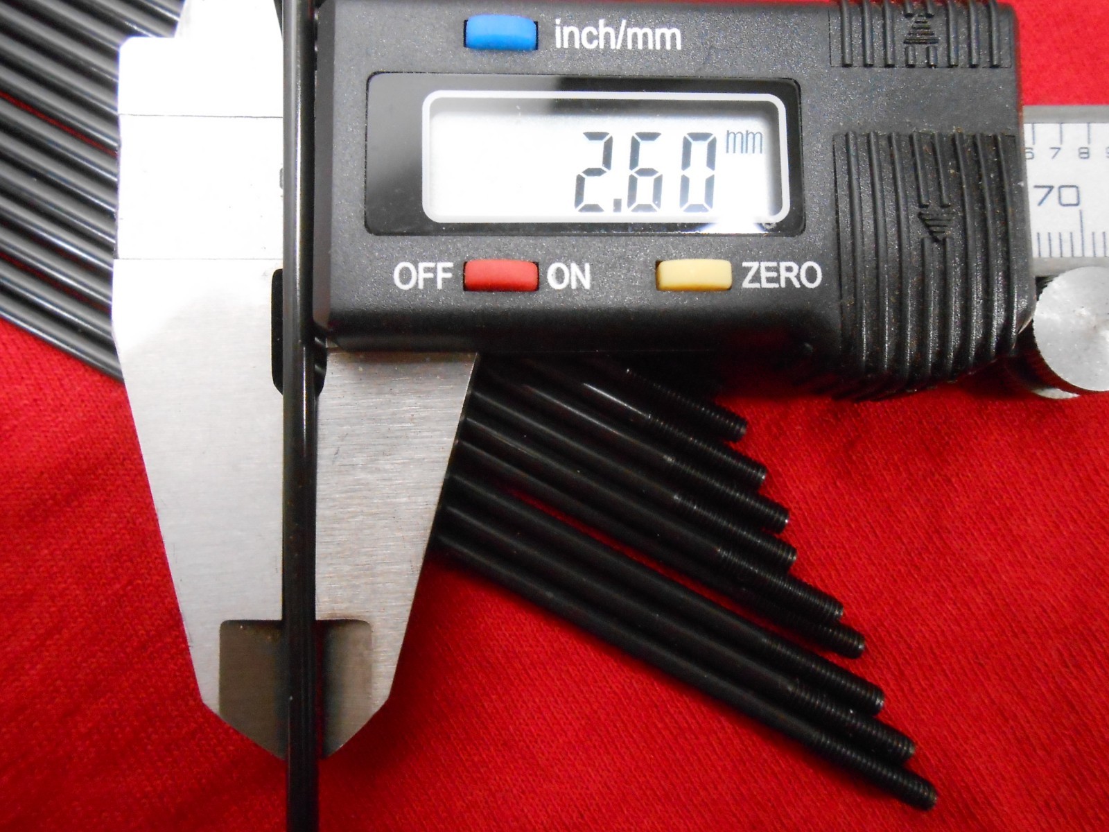 258mm length 12g (2.6mm) Black Stainless Spokes w Black Brass Nipples SAPIM