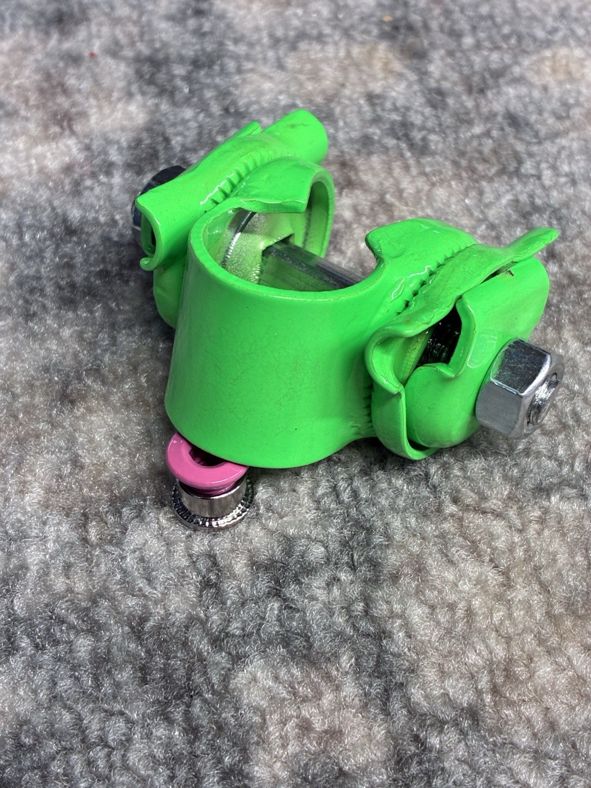 Saddle Clamp Seat Guts DG Green Single Rail Old School Bmx