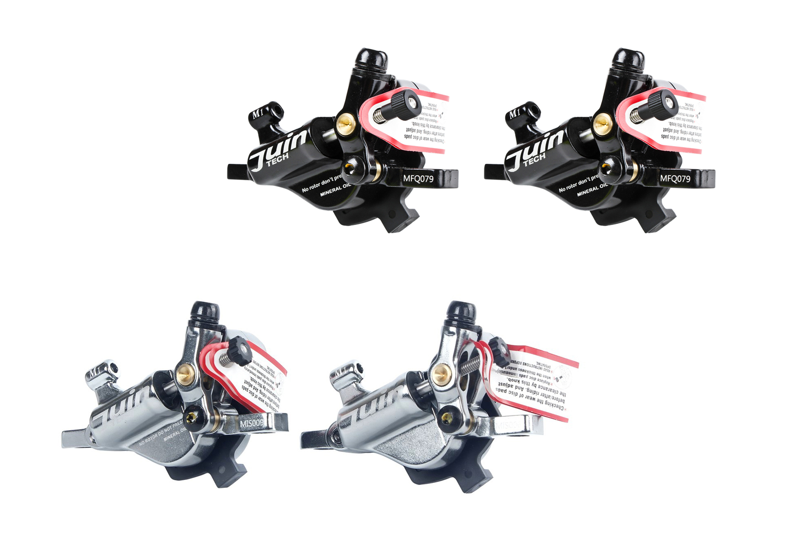 Juin Tech M1 Mountain eBike Bicycle Hydraulic Disc Brake Caliper Set w/rotors