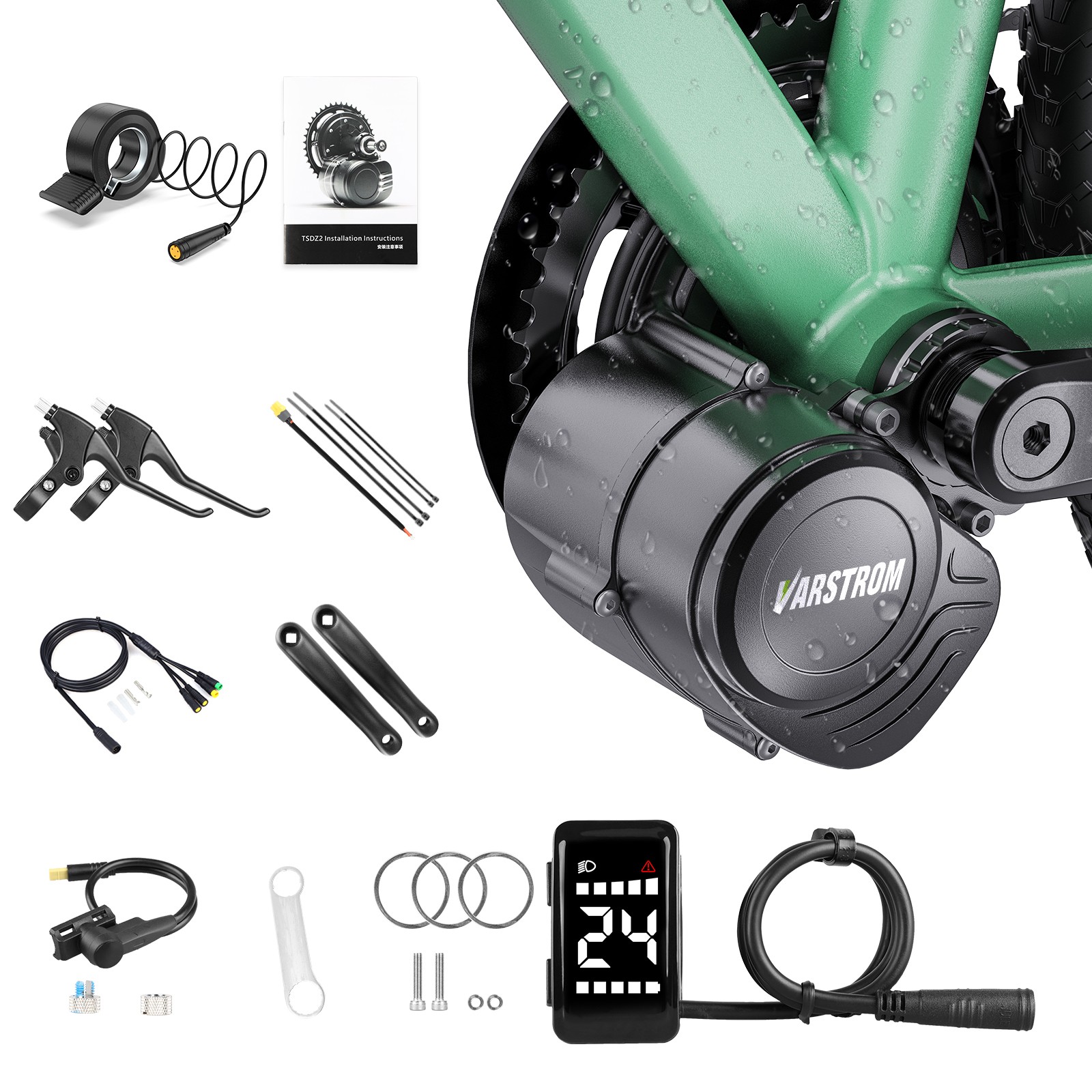 48V750W68-73MM Mid Drive Motor Kit Torque Sensor TSDZ8 E-bike Conversion Kits US