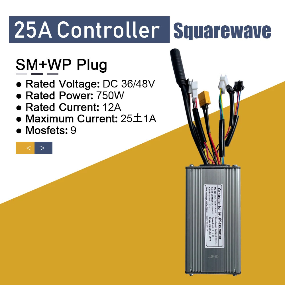 E-bike Controller 36V/48V 15A/17A/22A/25A/30A/50A Squarewave/Sinewave Controller