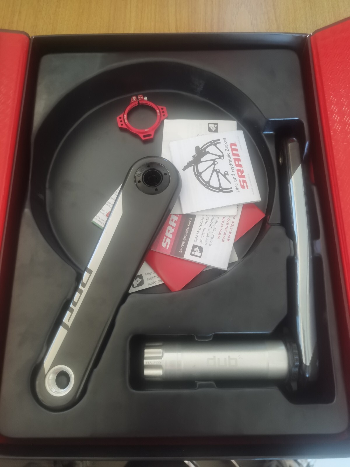 Light Use! SRAM Red AXS 170mm Carbon Crankset Crank Arms DUB SL Spindle 338g