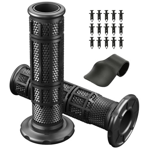 7/8 Handlebar Grips Rubber ATV Handle Grips Replacement for Rancher 350 black