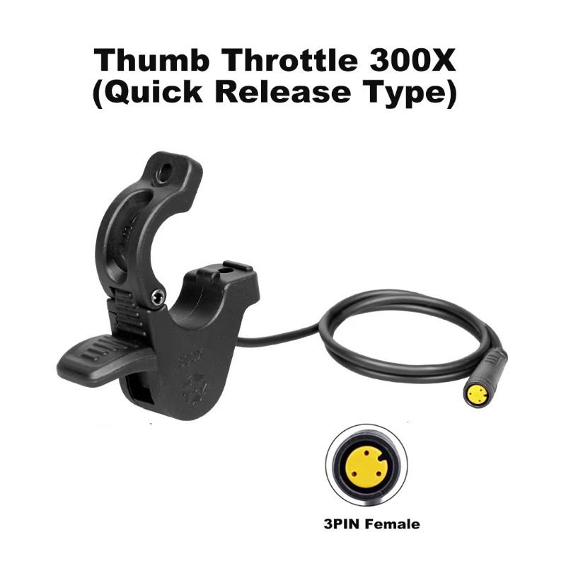 12V-72V 300X E-Bike Thumb Throttle Speed Control For Bafang BBS01/02 BBSHD Mid