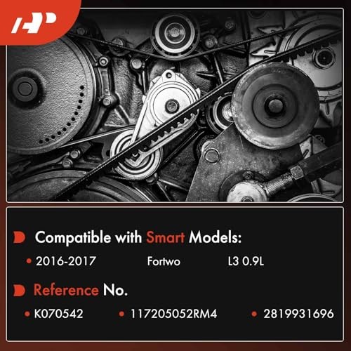 Serpentine Belt 54.21 In for Smart Fortwo 2016 2017, L3 0.9L, GAS
