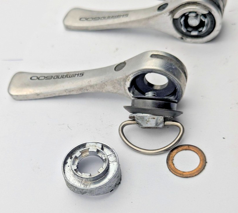 Shimano 600 SL-6208 Down Tube SHIFTERS SIS 6 speed Index / Friction GOOD TABS 6S