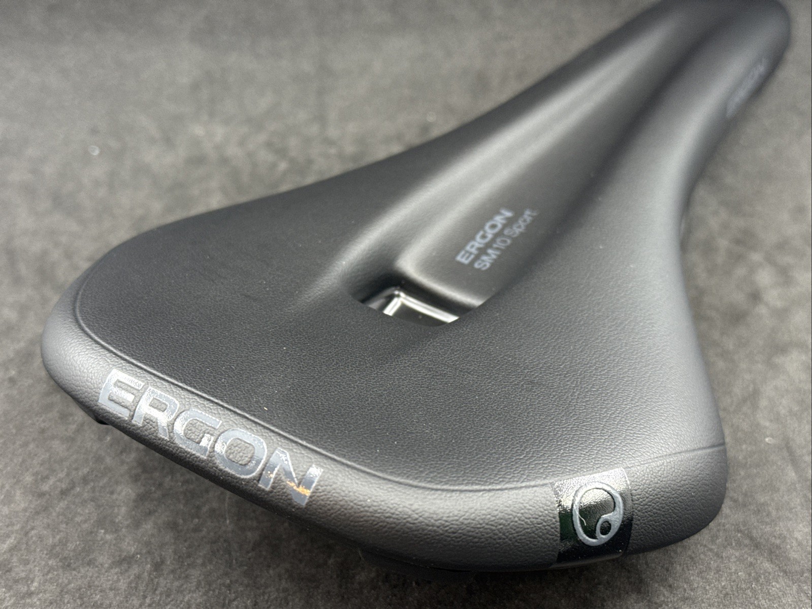 ERGON SM 10 Sport Stealth Gravel Saddle CroMo Rail Black 270mm x 140mm MSRP $99