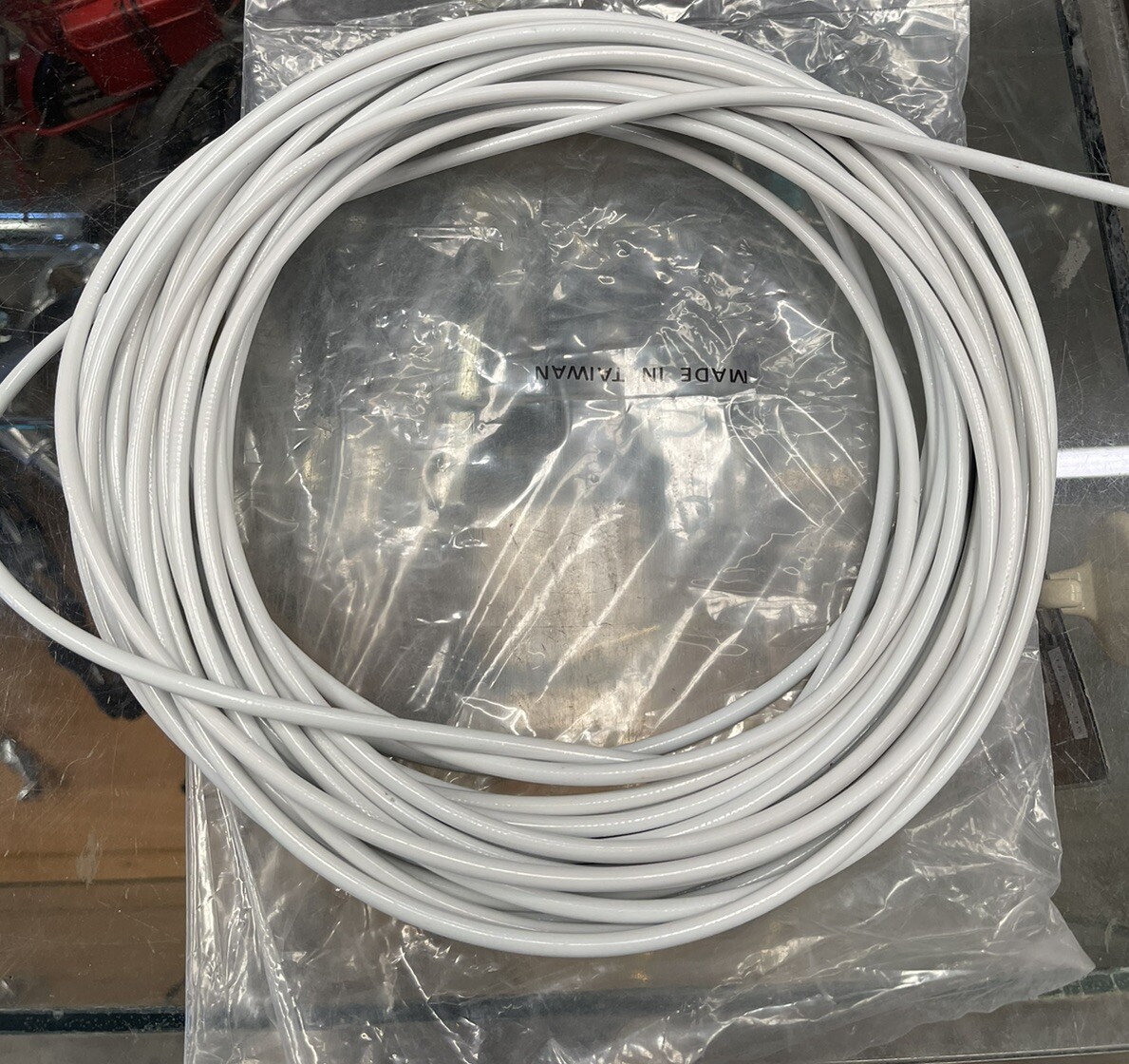 WHITE BICYCLE BIKE WHITE BRAKE CABLE HOUSING 50 FT ROLL UNLINED NEW