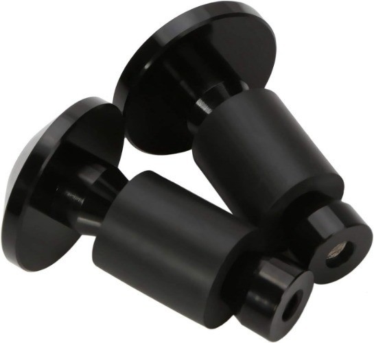 Universal Motorcycle Street Bike 7/8″ Handlebar Grips Bar End Plugs (Black)