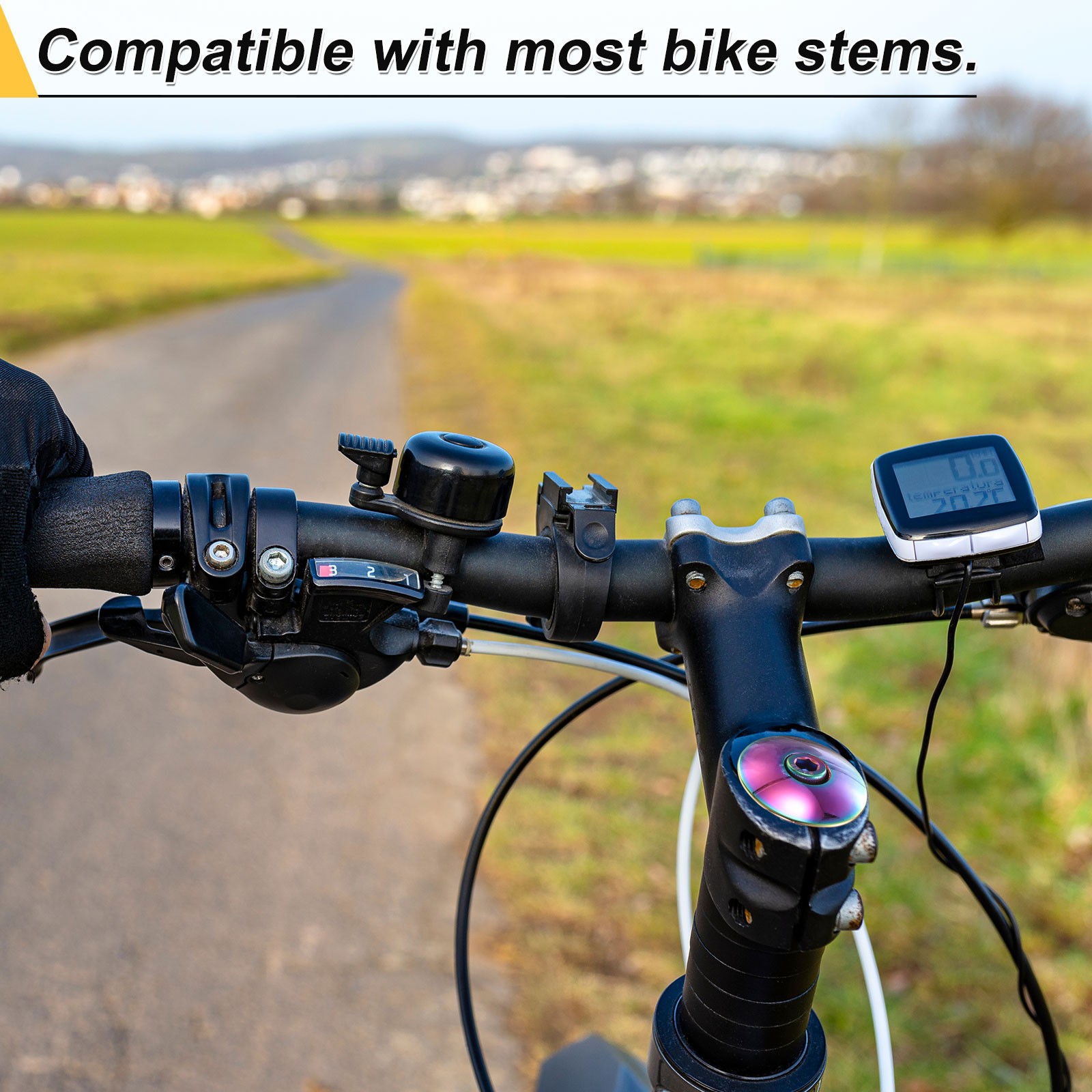 1 1/4″ OD Bike Headset Stem Top Cap for Mountain Road Bike Colorful