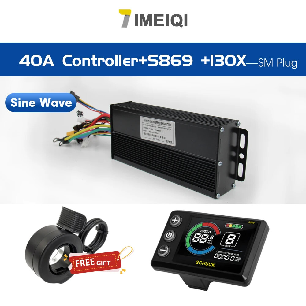 E-bike 3-mode Sine Wave 36V 48V 17A/26A/30A/40A Brushless Motor Controller Kits