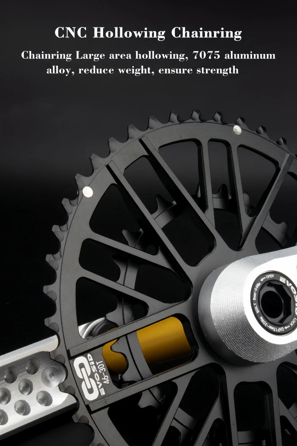 Gravel Road Folding Bicycle Crankset Chainring 46-30T 48-32T Double Chainwheel