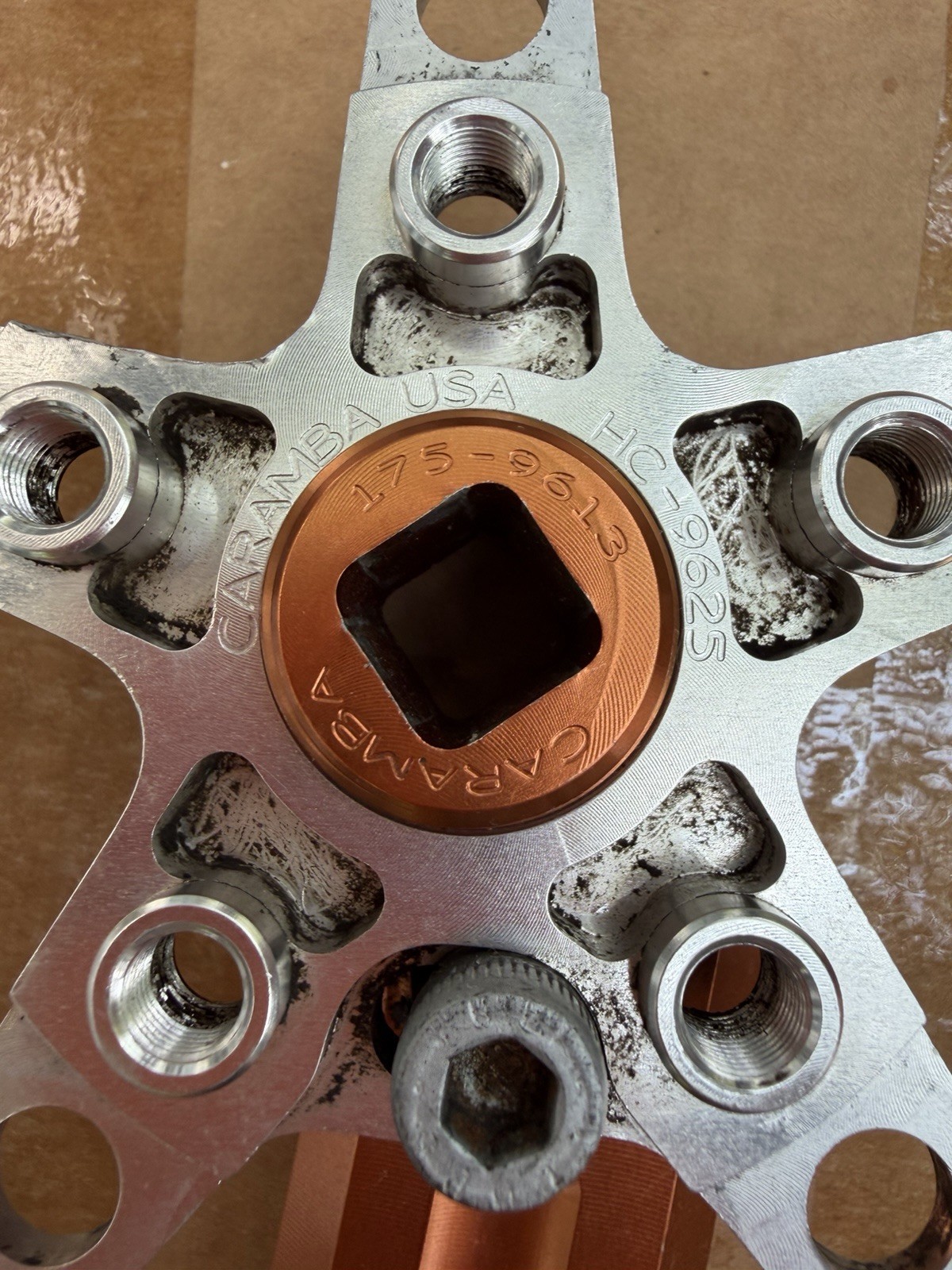 CARAMBA CYCLES Double Barrel Cranks 175mm. Orange