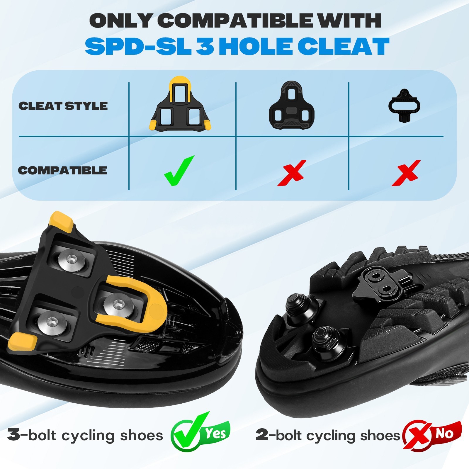 Road Bike Pedal For SPD-SL/KEO System Self-Locking Pedal With Cleats Nylon CR-Mo