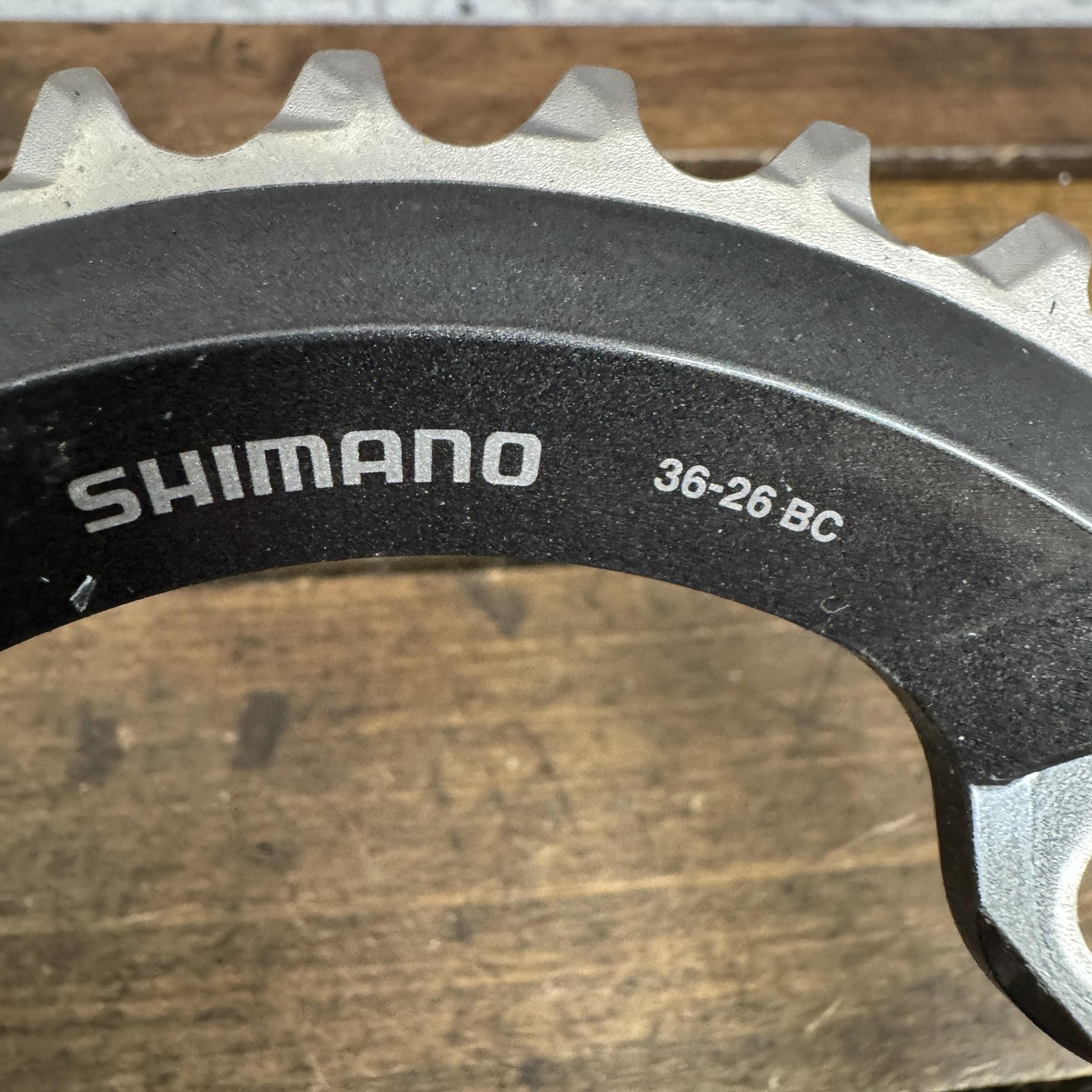 Shimano 36T Chainring DynaSys11 4-Arm Asymmetric Gray MTB 36-26 BC Outer Ring